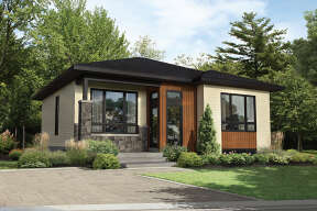 Modern House Plan #6146-00385 Elevation Photo