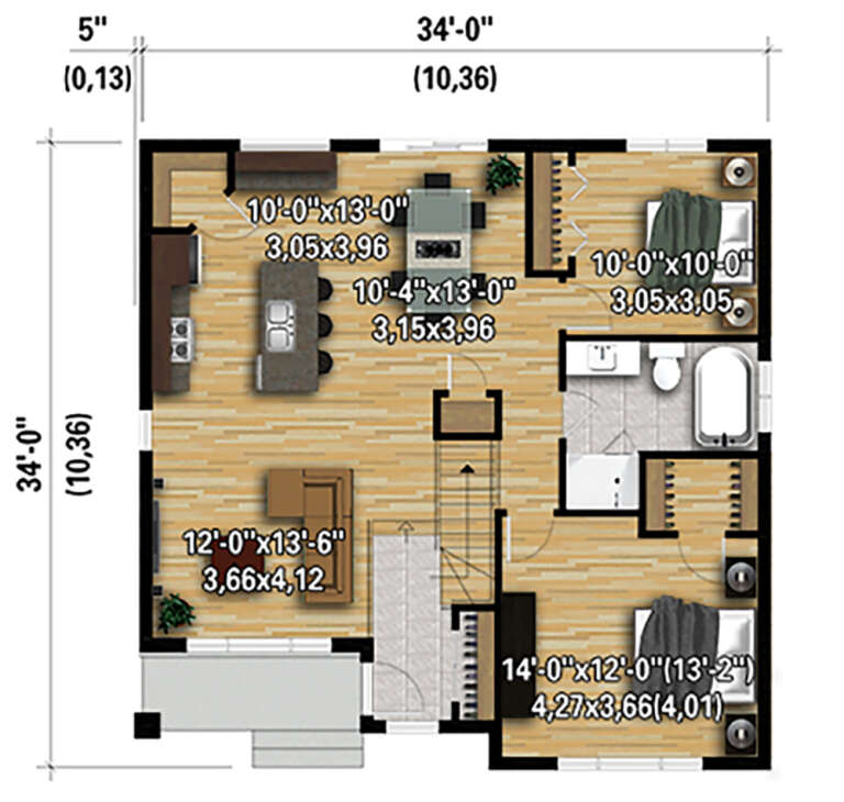 House Plan House Plan #24405 Drawing 1