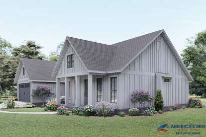 Modern Farmhouse House Plan #041-00221 Elevation Photo