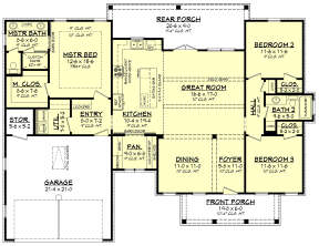 Main Floor for House Plan #041-00221
