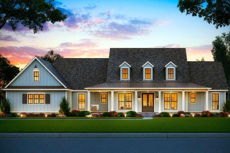Modern Farmhouse House Plan #4534-00028 Elevation Photo
