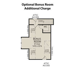 Optional Bonus Room for House Plan #4534-00028