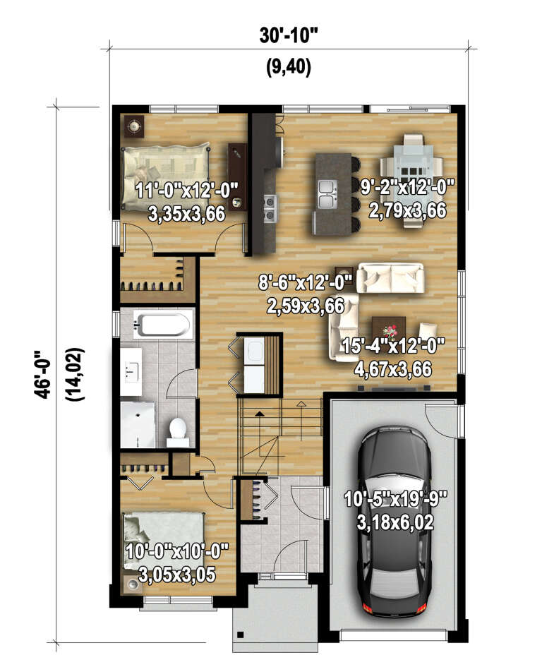 House Plan House Plan #24412 Drawing 1