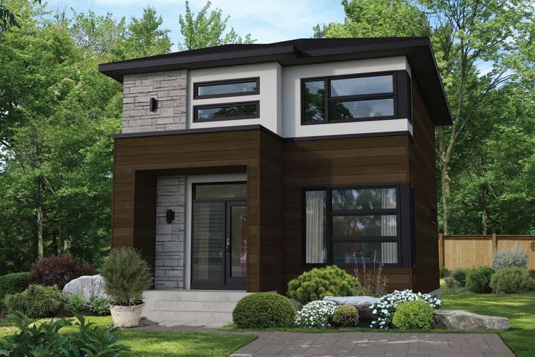 Modern House Plan #6146-00389 Elevation Photo