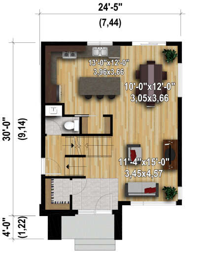 House Plan House Plan #24415 Drawing 1