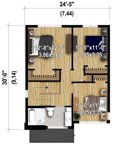 Second Floor for House Plan #6146-00389