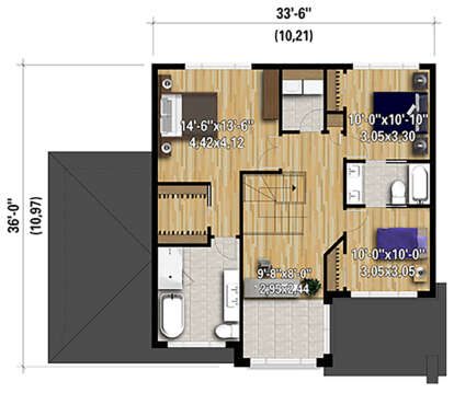 Second Floor for House Plan #6146-00390