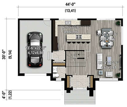 House Plan House Plan #24417 Drawing 1