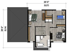 Second Floor for House Plan #6146-00391