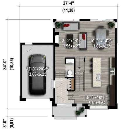 Main Floor for House Plan #6146-00392