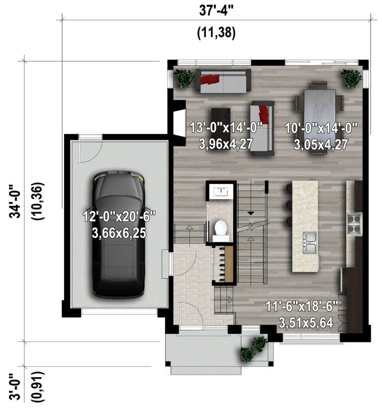 House Plan House Plan #24418 Drawing 1