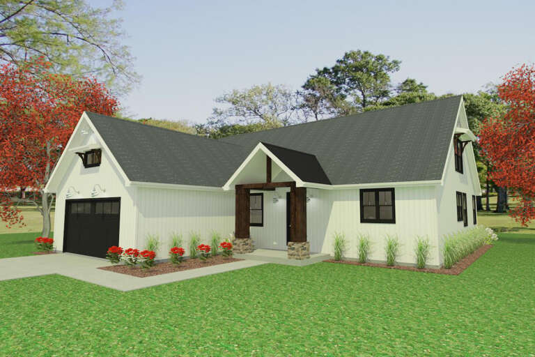 Modern Farmhouse House Plan #1462-00005 Elevation Photo