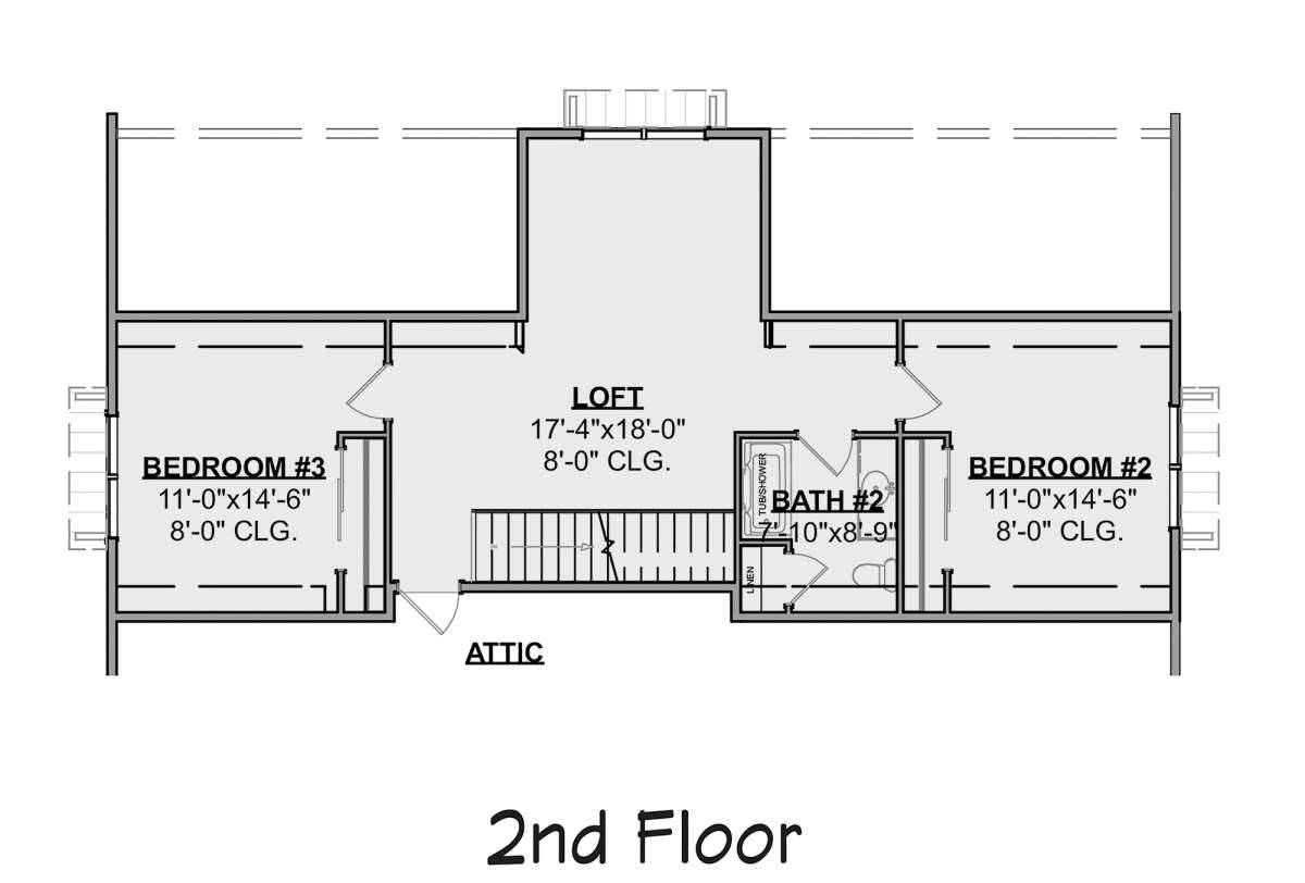 Second Floor for House Plan #1462-00005