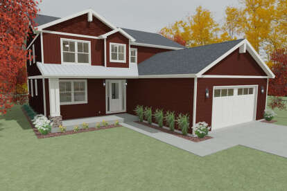 Farmhouse House Plan #1462-00006 Elevation Photo