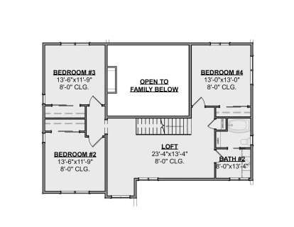 Second Floor for House Plan #1462-00006