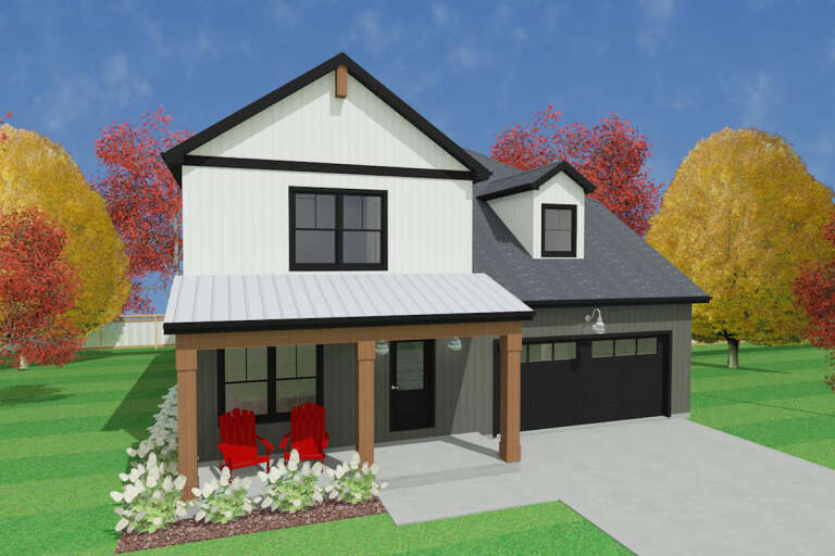 Modern Farmhouse House Plan #1462-00010 Elevation Photo
