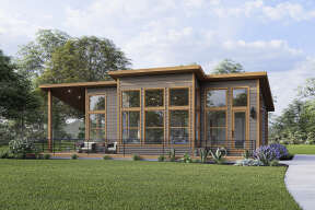 Lake Front House Plan #1462-00016 Elevation Photo