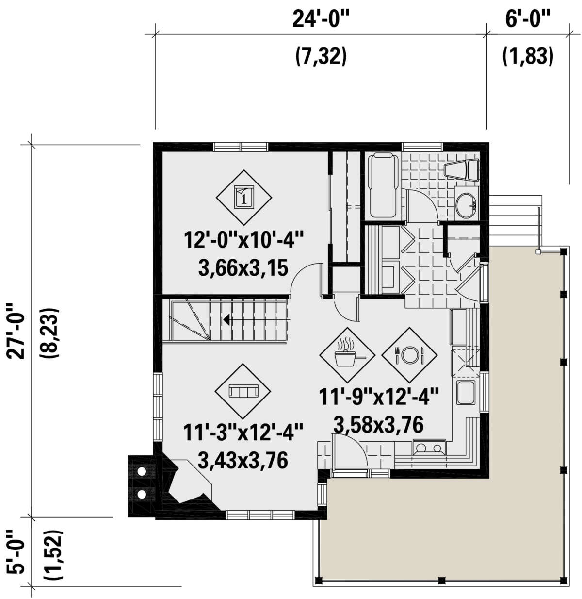 Main Floor for House Plan #6146-00397