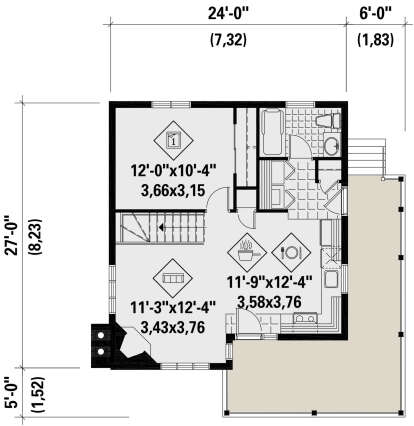 House Plan House Plan #24442 Drawing 1