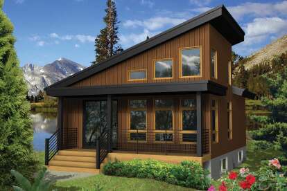 1 Bed, 1 Bath, 624 Square Foot House Plan - #6146-00398