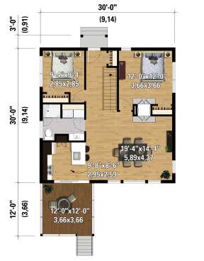 Main Floor for House Plan #6146-00400