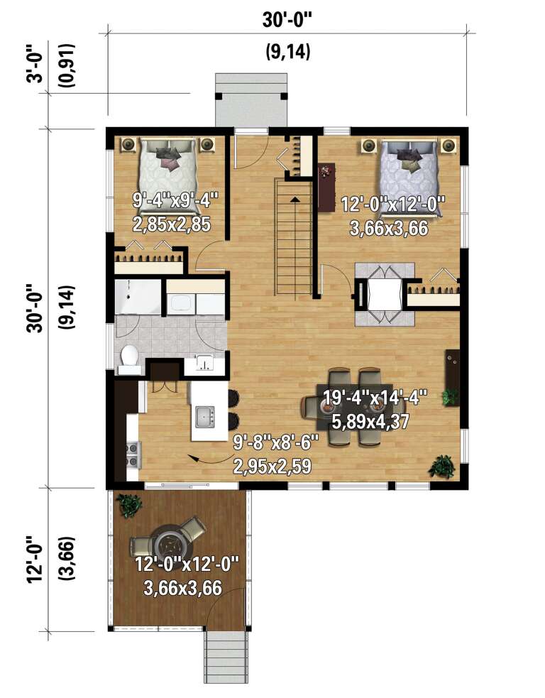House Plan House Plan #24445 Drawing 1