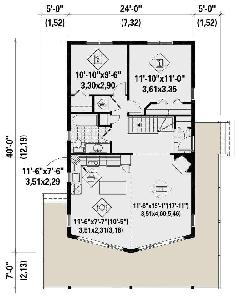 House Plan House Plan #24446 Drawing 1