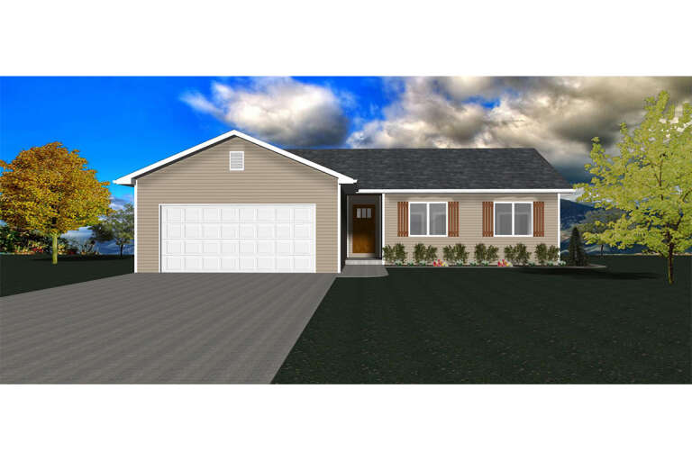 House Plan House Plan #24447 Front Elevation 