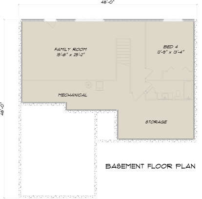 Basement for House Plan #5678-00016