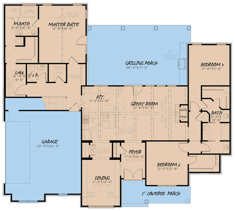 House Plan House Plan #24448 Drawing 1
