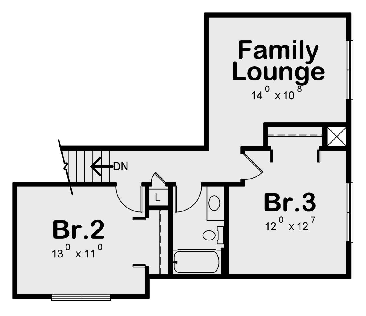 Optional Second Floor Layout for House Plan #402-01644
