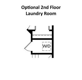 Optional Second Floor Laundry Room for House Plan #402-01645