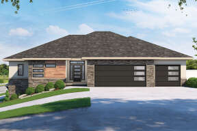 Contemporary House Plan #402-01646 Elevation Photo