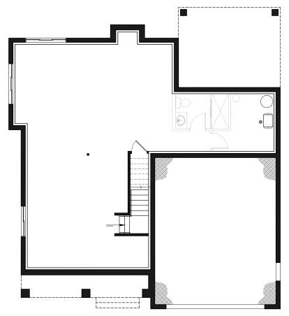 Basement for House Plan #034-01242