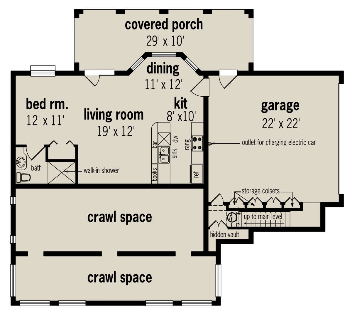 Basement for House Plan #048-00274