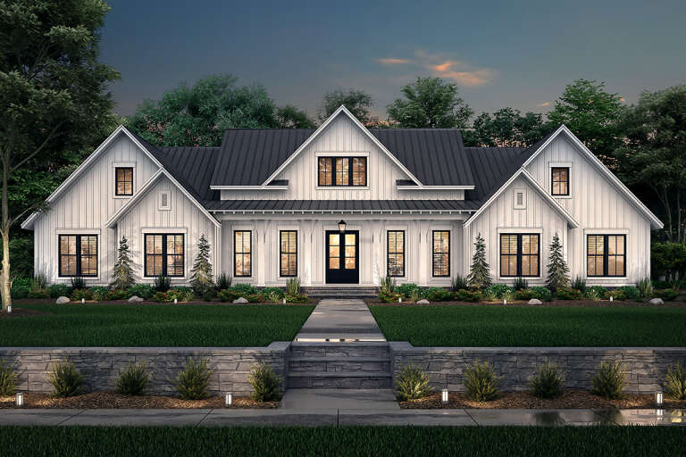 Modern Farmhouse House Plan #041-00222 Elevation Photo