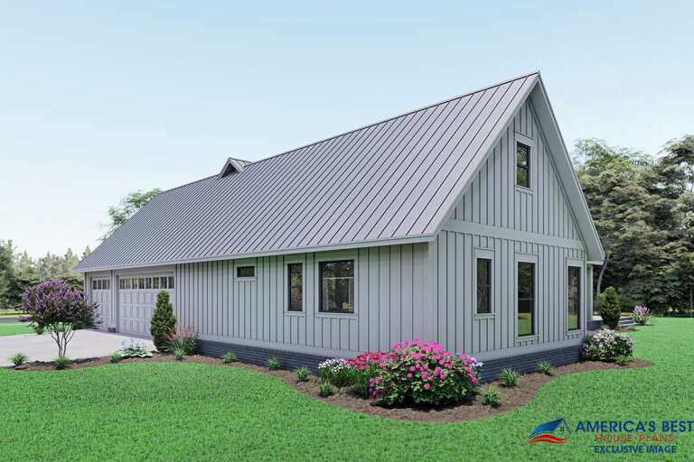 Modern Farmhouse House Plan #041-00222 Elevation Photo