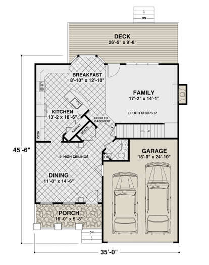 Main Floor for House Plan #036-00266