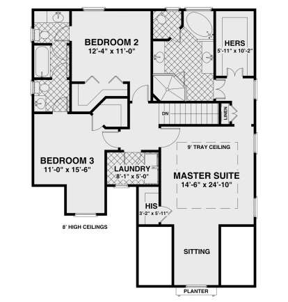 Second Floor for House Plan #036-00266