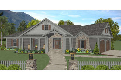 Craftsman House Plan #036-00267 Elevation Photo