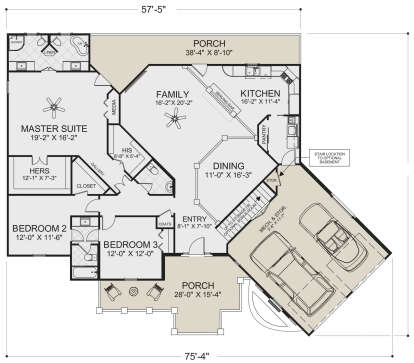 Main Floor for House Plan #036-00267