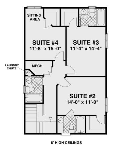 Second Floor for House Plan #036-00268