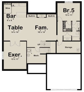 Basement for House Plan #963-00421