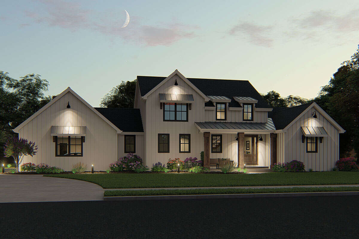 Modern Farmhouse Plan: 2,706 Square Feet, 4 Bedrooms, 2.5 Bathrooms
