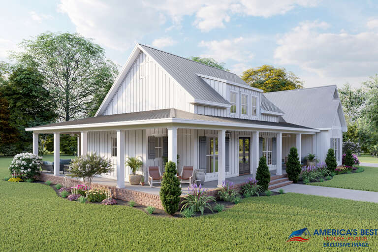 Modern Farmhouse House Plan #041-00223 Elevation Photo