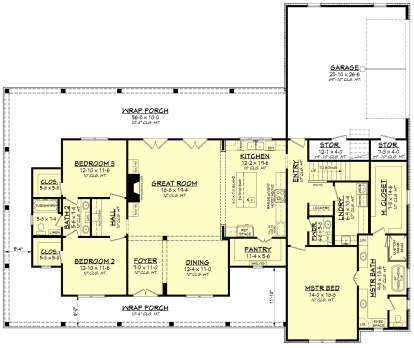 Main Floor for House Plan #041-00223