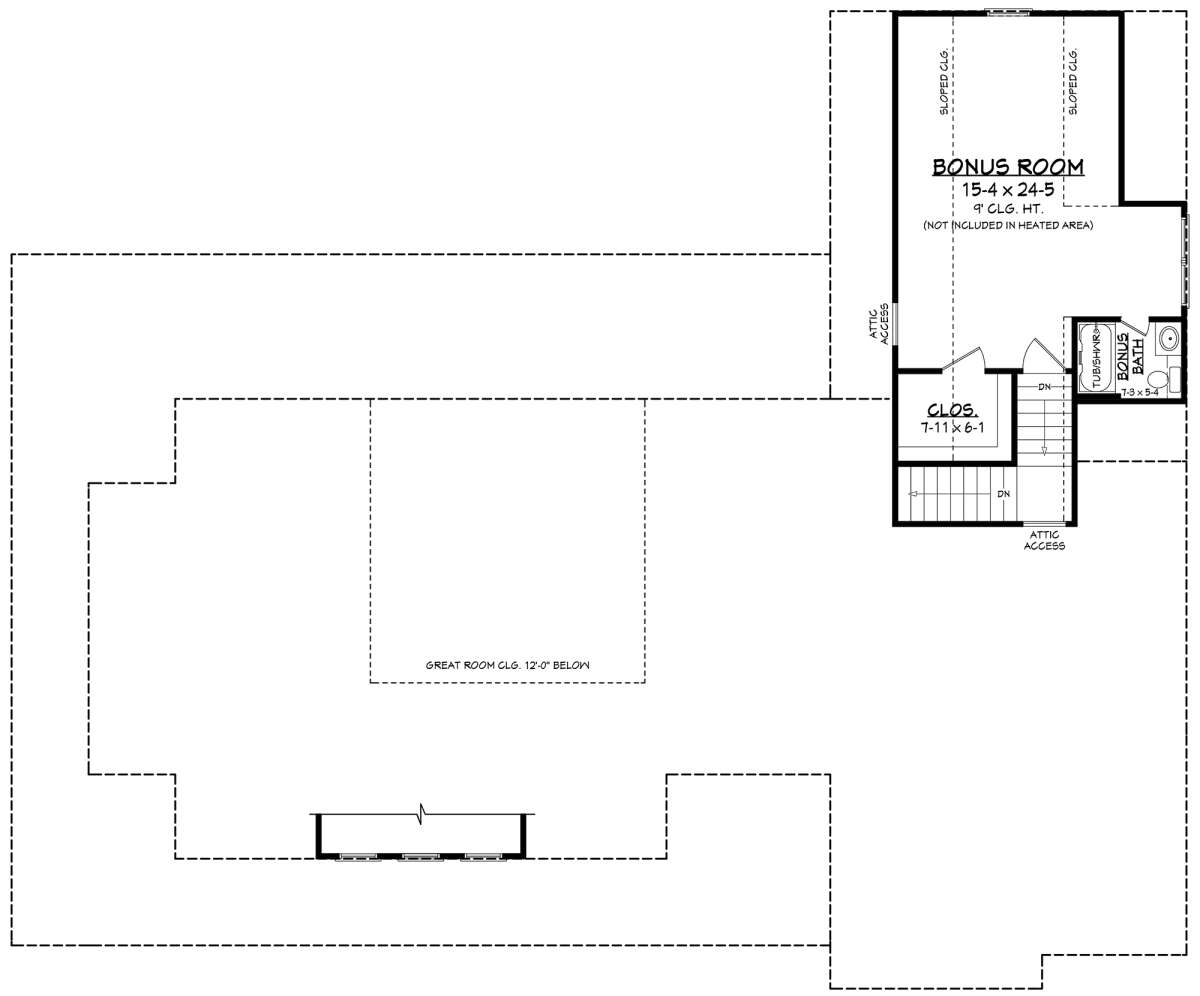 Bonus Room for House Plan #041-00223