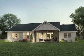 Ranch House Plan #1462-00018 Elevation Photo