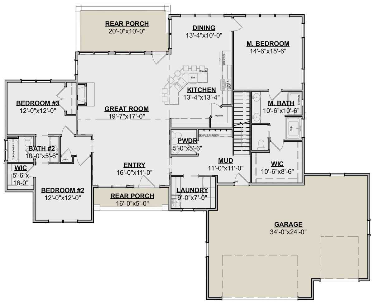 Main Floor for House Plan #1462-00018