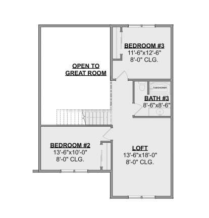 Second Floor for House Plan #1462-00019